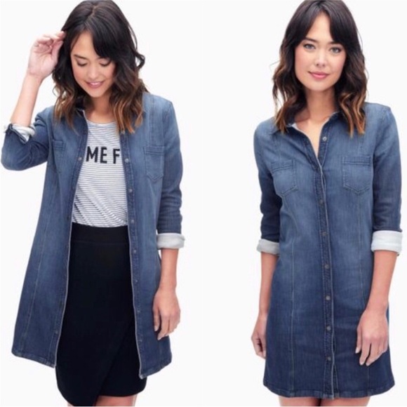 Splendid Cesaire Blue Indigo Shirt Dress - Picture 1 of 4